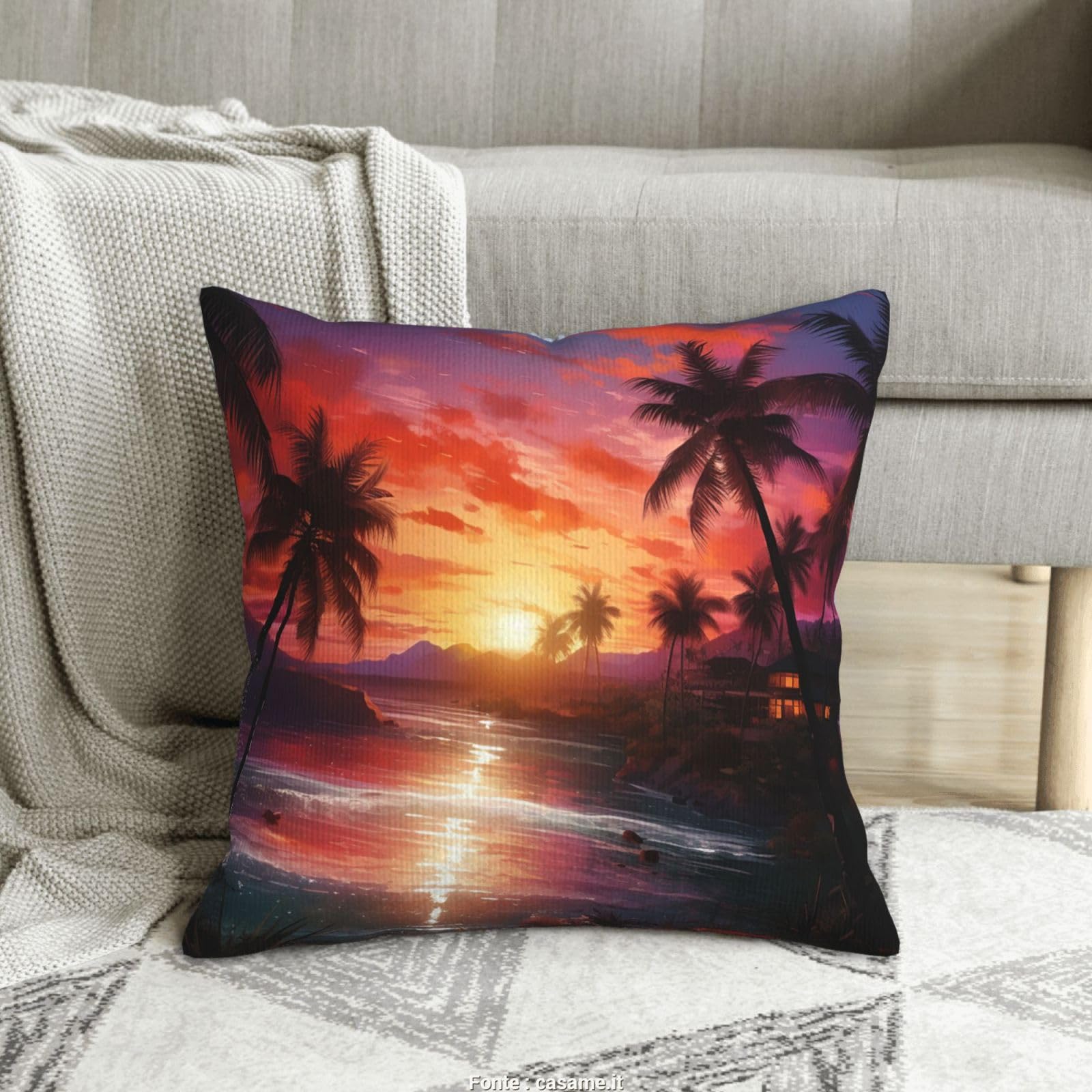 Housse de coussin velours côtelé 50x50 lavable pour rénover canapé et lit