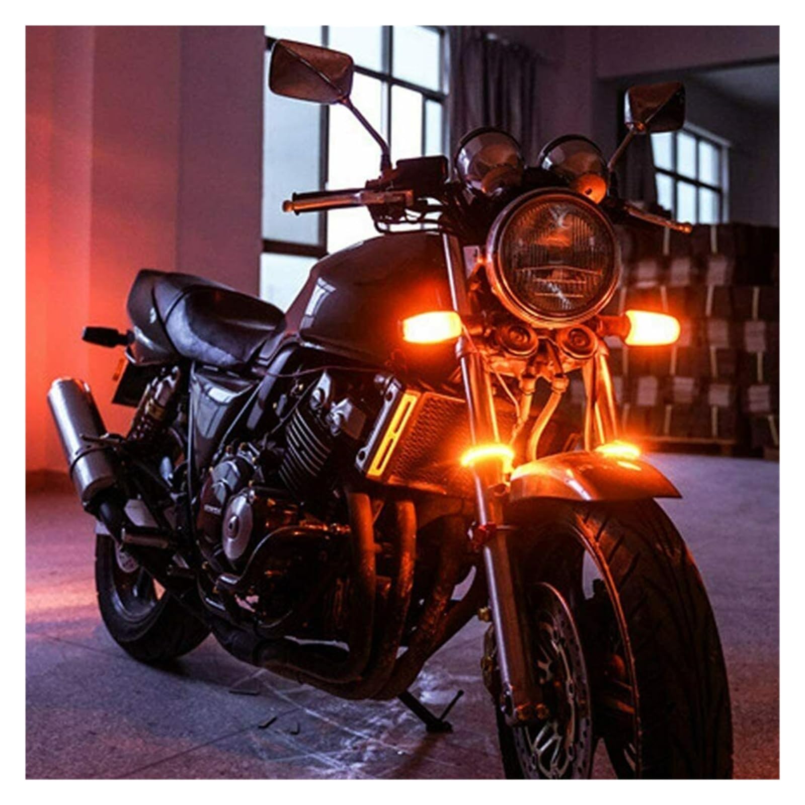 Oświetlenie tablicy rejestracyjnej 2 Szt. Motocykl LED Włączony Kierunkowskaz Lampa Flasher Indicator Migacz Dla Cafe Racer Clignotant Moto