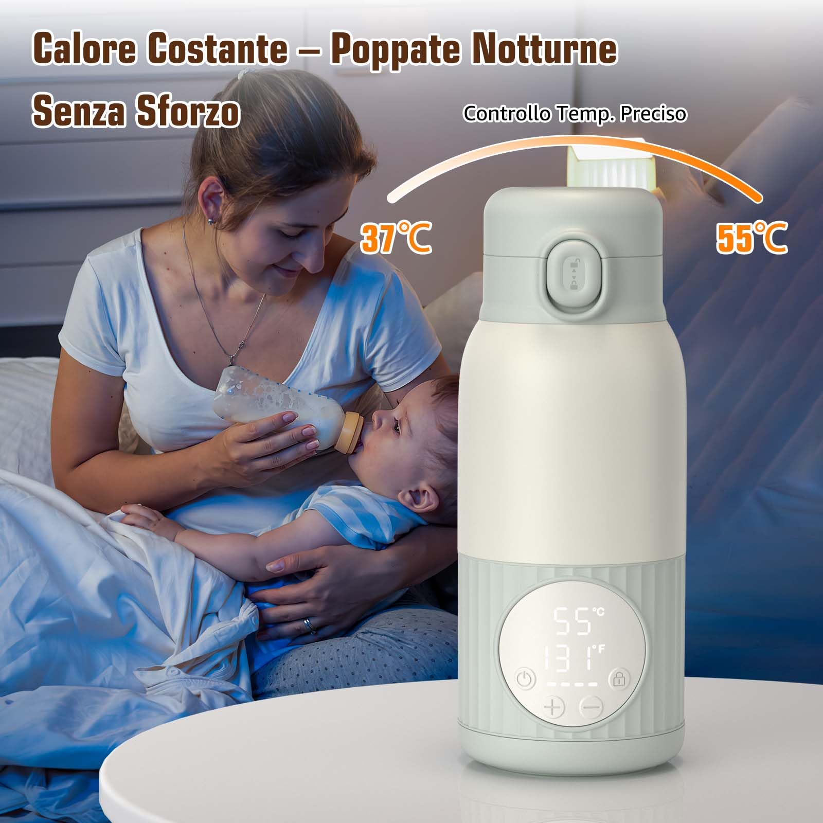 CheriBaby - Scaldabagno portatile, doppia modalità di riscaldamento
