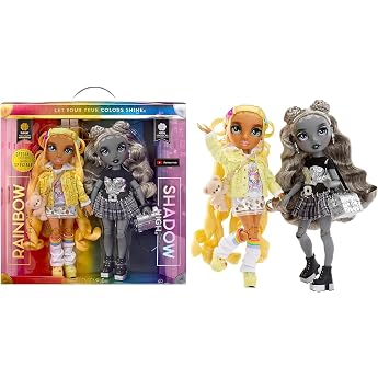 Rainbow High Shadow High Special Editon - Madison Twins Sunny & Luna - 2 Fashion Dolls with Yellow & Gray Designer Mix & Matc