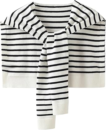 Women Shoulder Shrug Shawl Wrap, Knitted Scarf Cape Pashmina Shawls for Fall Winter Spring Air-conditioned Room