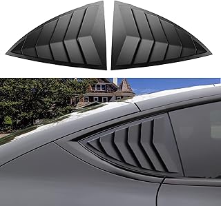 yhcdsea Sport Style Matt Black Side Window Louver Covers for Tesla Model Y