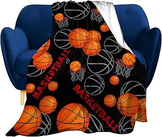 Cozy 3D Printed Flannel Sports Throw Blanket (50"x40") - Basketball, Soccer, Baseball Design
