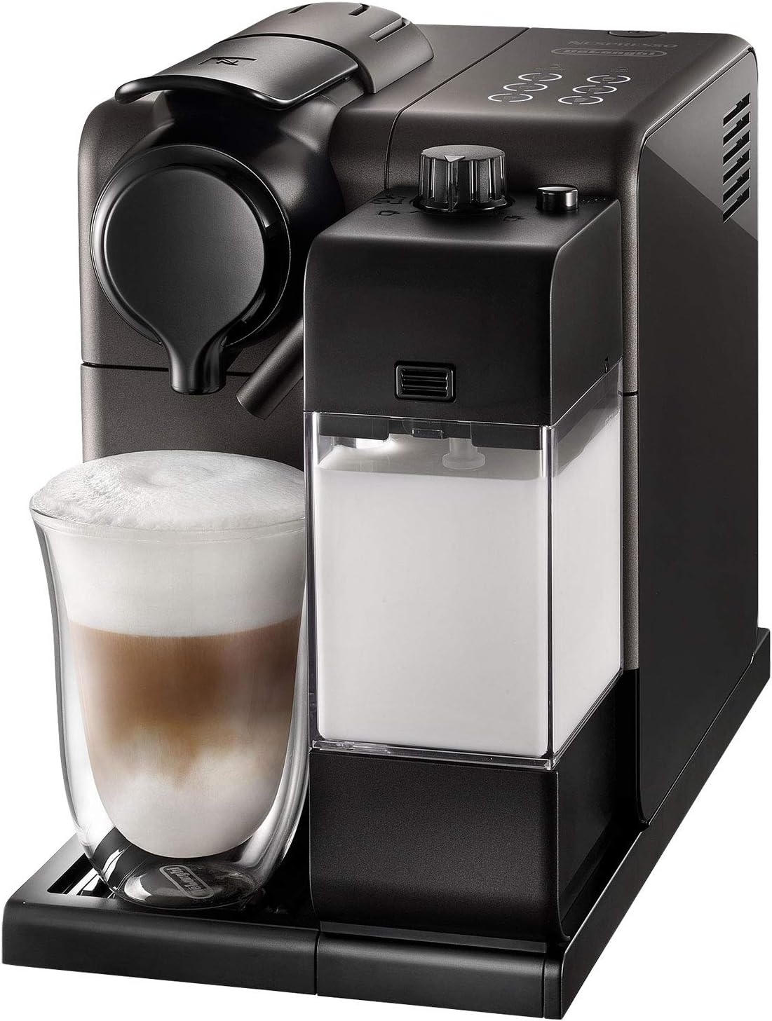 De'Longhi Lattissima Touch, Single Serve Capsule Coffee Machine, Automatic frothed milk, Cappuccino and Latte, EN550.BM, Black Titanium