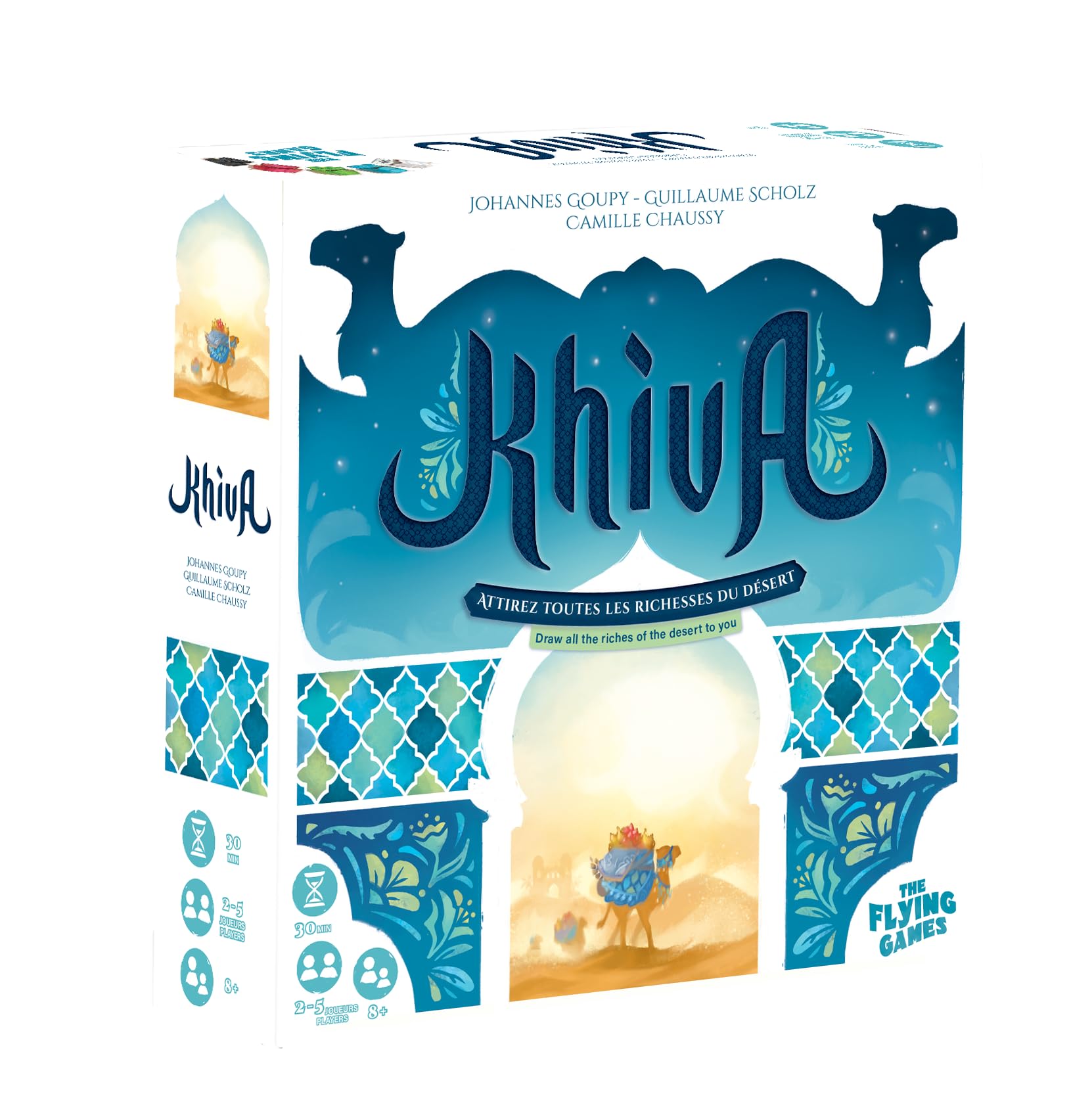 Blackrock Games Khiva The Flying Games Board Game - Bluff, Tactics and Reflection - Ideal with Friends and Family - French Version - 2 to 5 Players from 8 Years Old