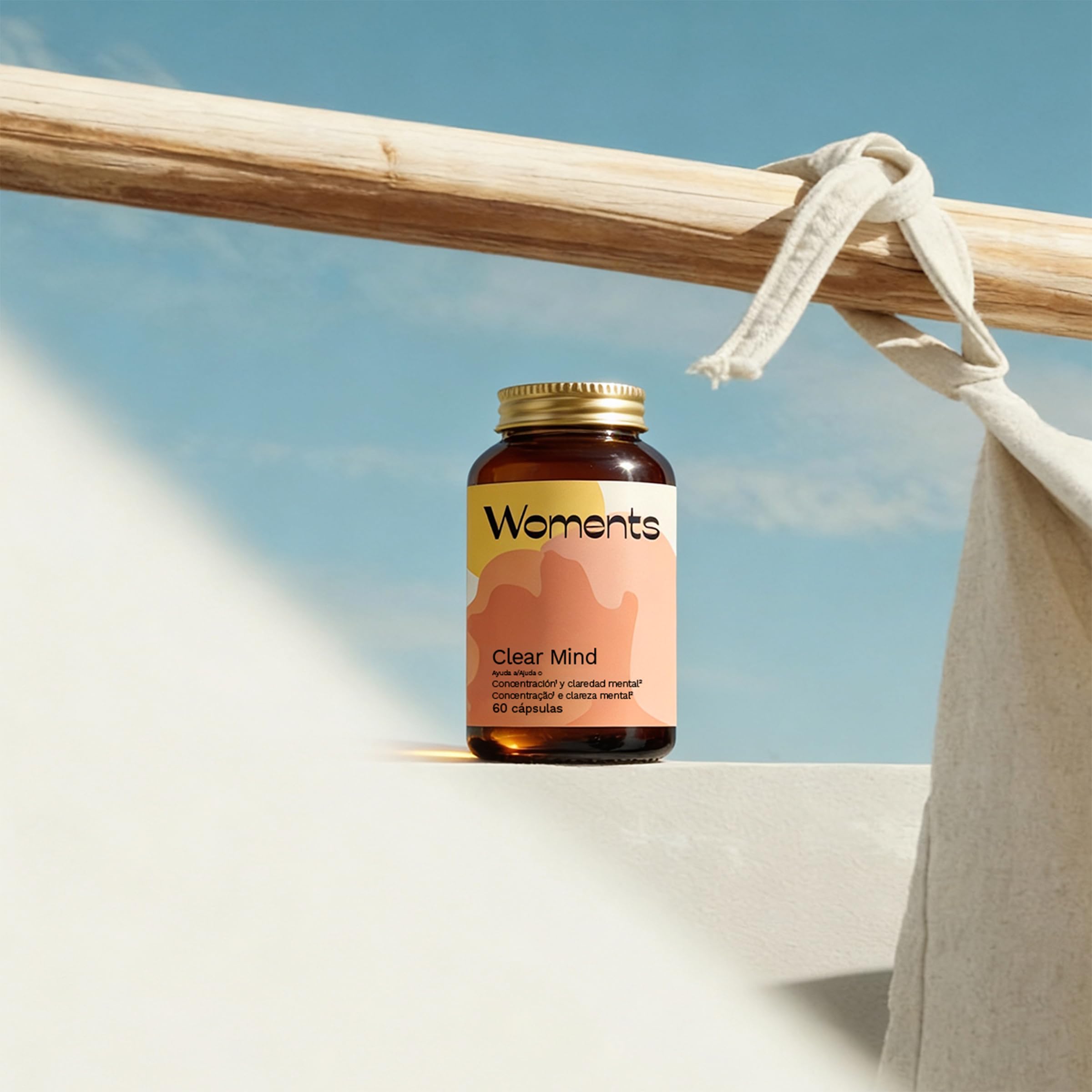Clear Mind | 60 cápsulas | Concentración, Memoria, Claridad Mental | Menopausia | Bacopa, Melena de león, Ginkgo Biloba, Fosfatidilserina, Vitaminas B5,B6 | Niebla Mental
