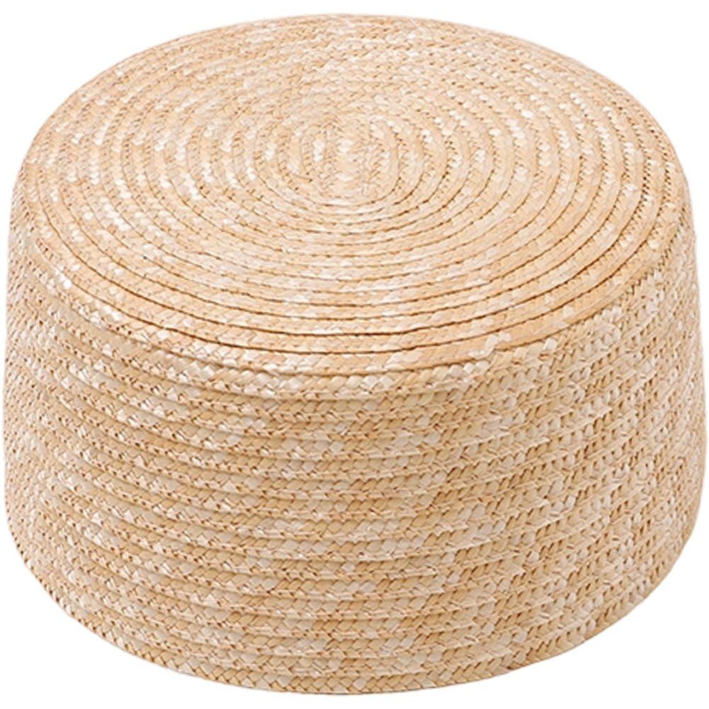 Straw Pillbox Hat for Women, Vintage French Beret Cap Summer Sun Hat Artist Painter Hat Church Tea Party Hat