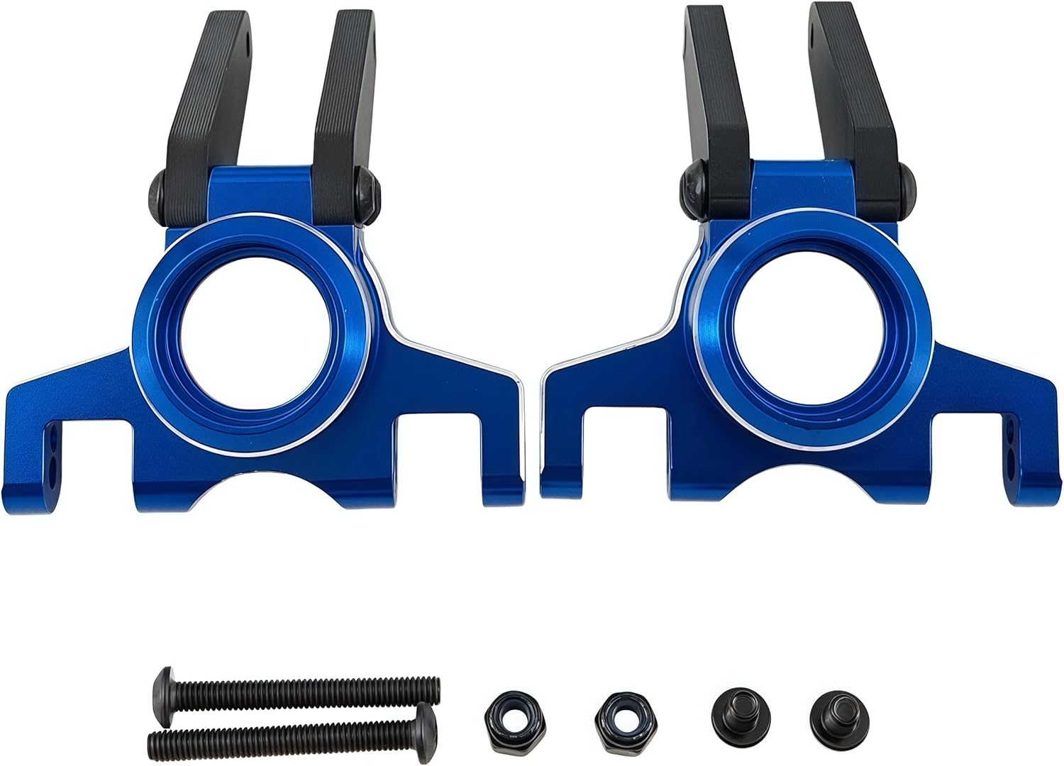 Aluminum Rear Hub Carriers Compatible with Arrma 1/8 Mojave 4S BLX & 1/10 Outcast Kraton 4S BLX RC Cars – Upgrade Parts Replacement for ARAC5043 (Blue)