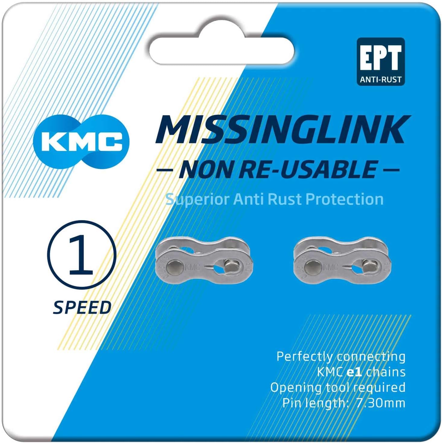 Unisex's e1 Single Speed EPT MissingLink Joining Link, Dark Silver, Narrow (3/32")