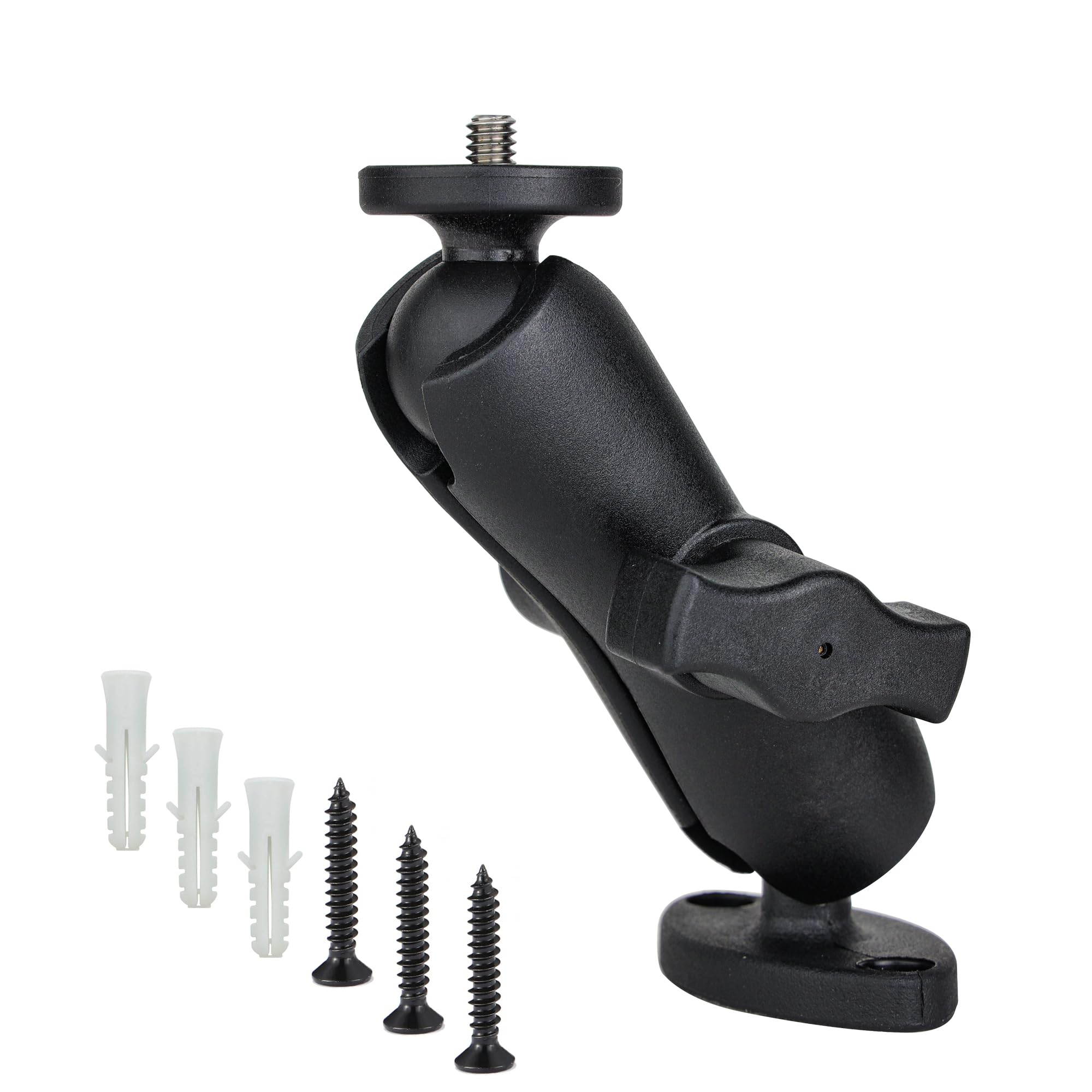 POWRIG Universal Wall Mount Bracket with 1 Inch Ball Mount Connector for Security Camera, Baby Monitor, Trail Camera, Action Camera, DSLR Camera on Wall, Celling, Tree or Wood Surface