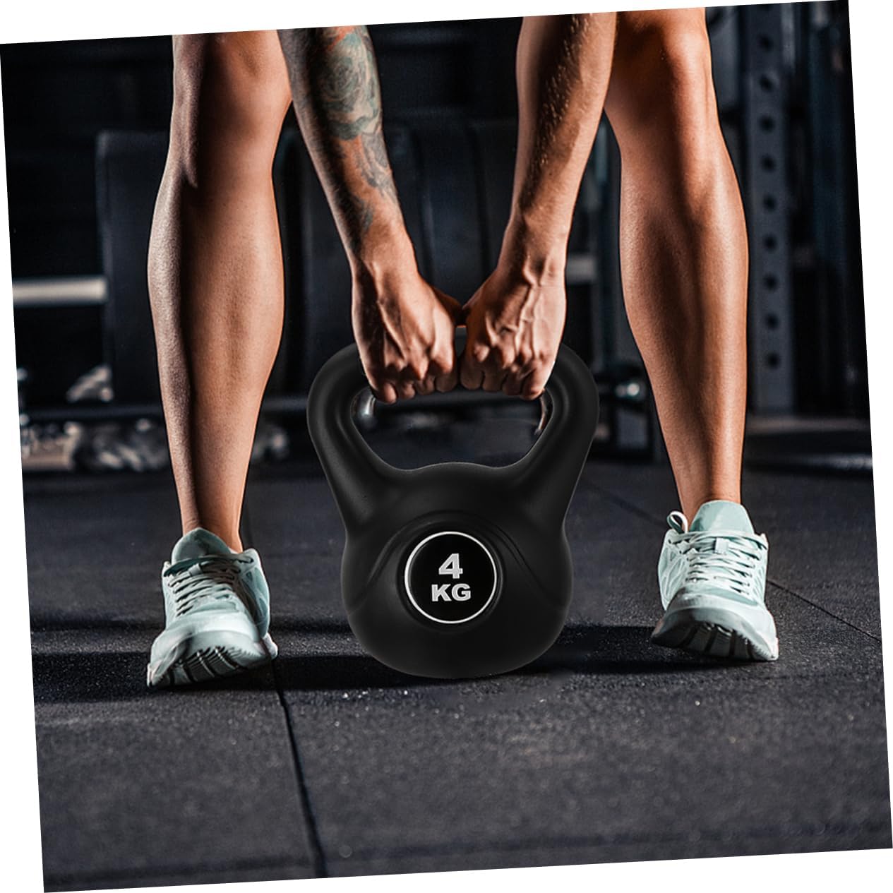 4kg Eco-friendly Kettlebell Kettle Bell Exercise Gear Strength Training Equipment