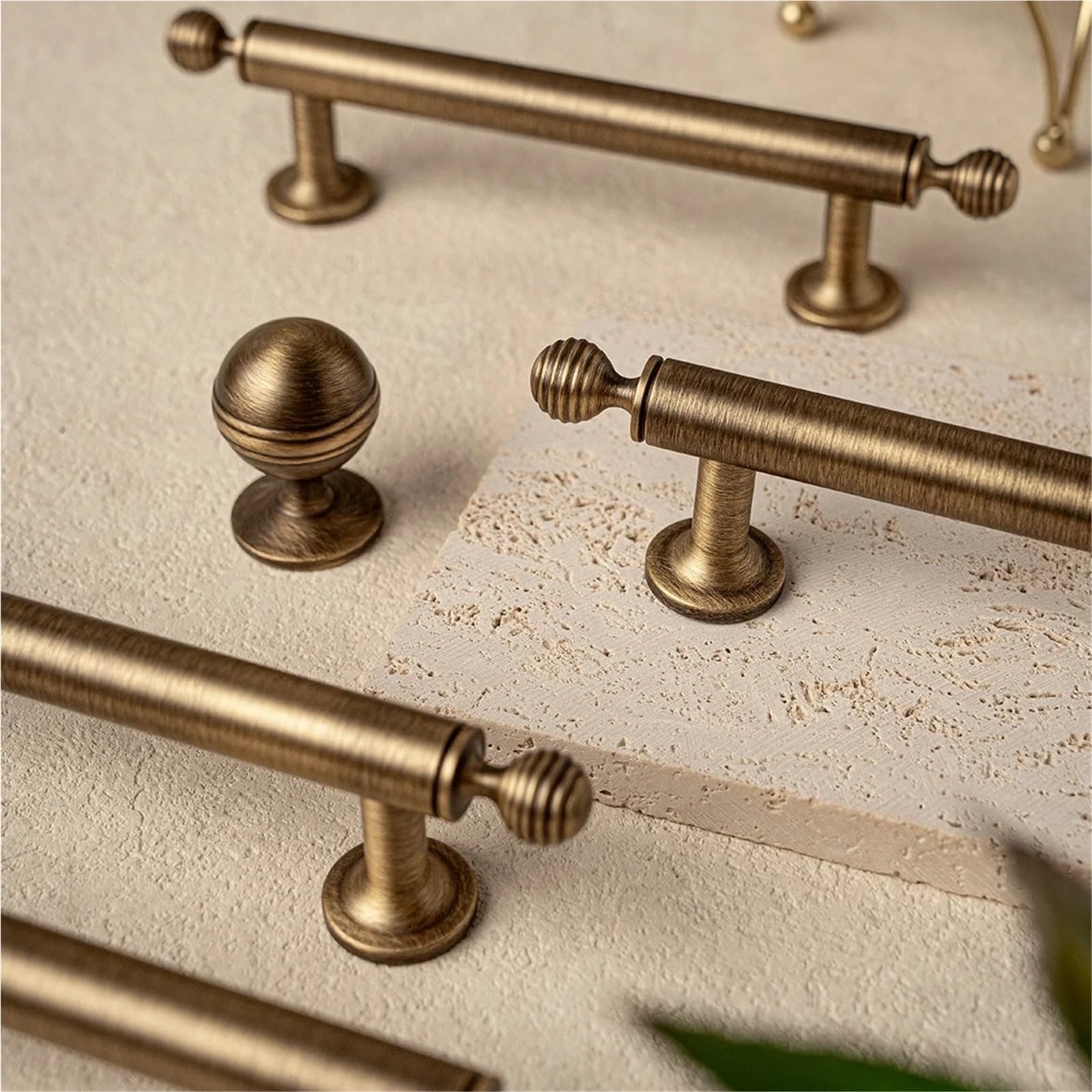 2 pezzi in ottone anticato massiccio for maniglie di mobili da cucina Per Cassetti(96mm)
