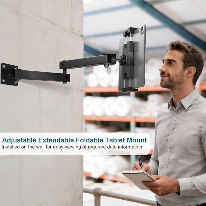 Soporte de pared plegable Mippko para iPad/Tablet 7-12.9" miniatura 6