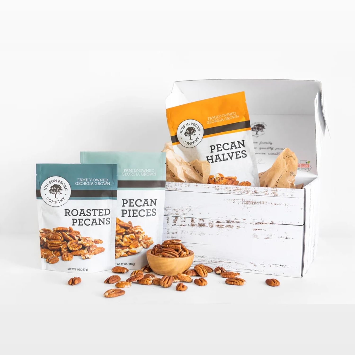 HUDSON PECAN COMPANY: Savory Sensation Gift Box | Premium Savory Flavored Pecan Assortment