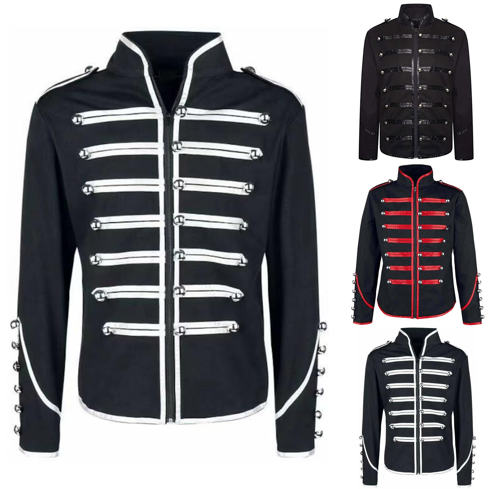 2025 Giacca Da Uomo Medievale Gotica Steampunk Punk Parata Militare Drummer Parade Emo Giacche Gotico Hussar Napoleon Military Rinascimentale Vintage Cappotto Costume Smoking Di Halloween