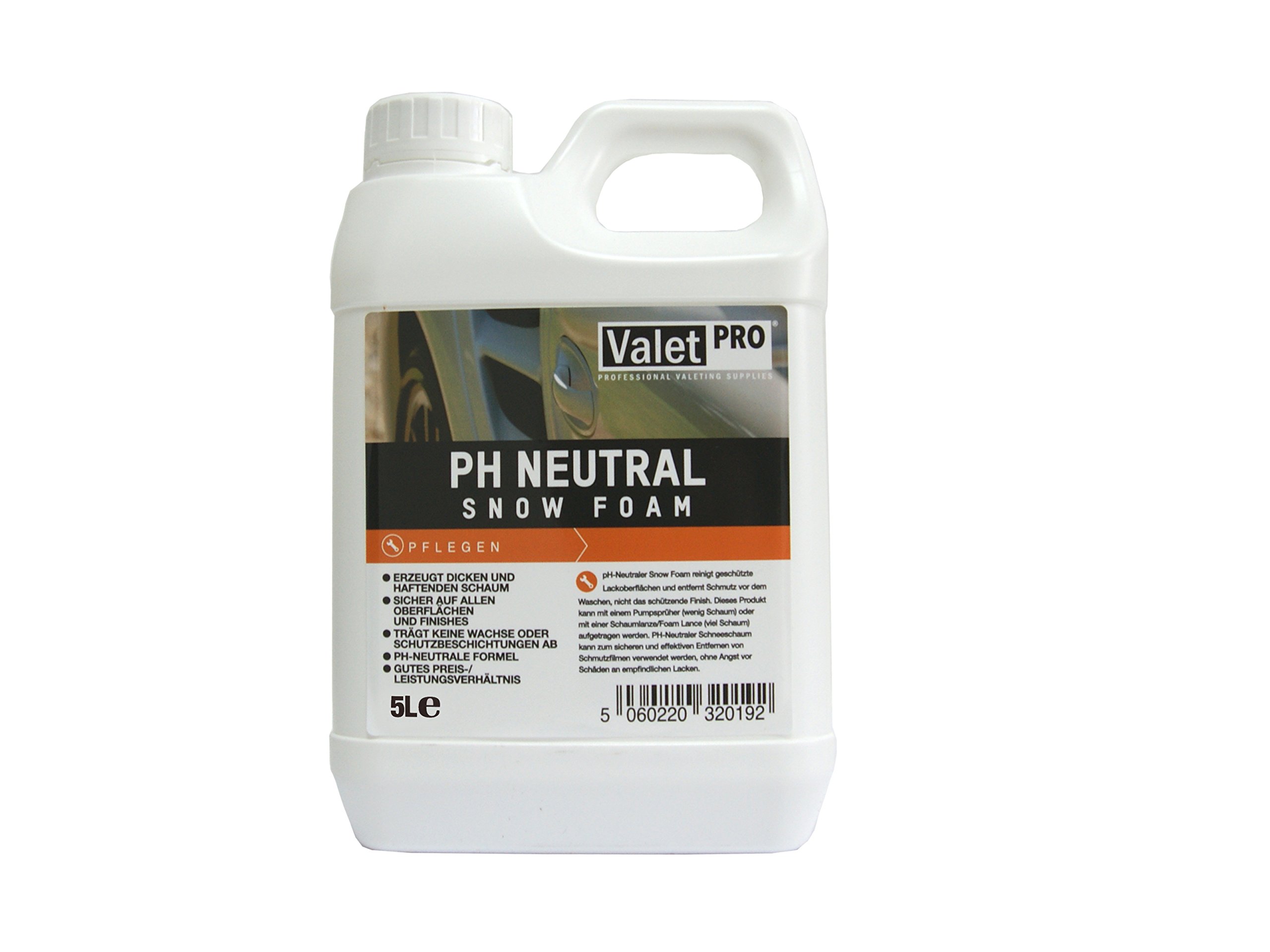 ValetPRO Espuma de Nieve pH Neutro 5L / Espuma - PH Neutro Adecuado para el Lavado de Coches/Concentrado Fabricado en Inglaterra