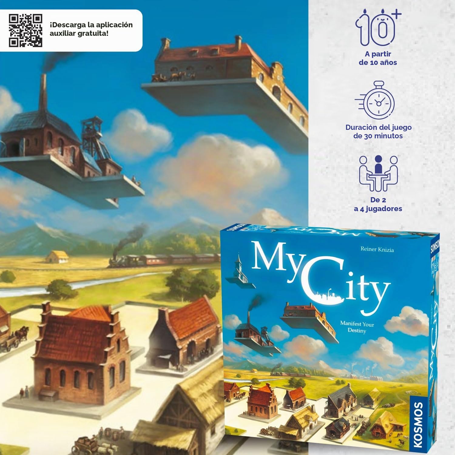 Thames & Kosmos My City Board Game - Juego de Mesa Estratégico de Ciudad para 4 Jugadores +14 Años