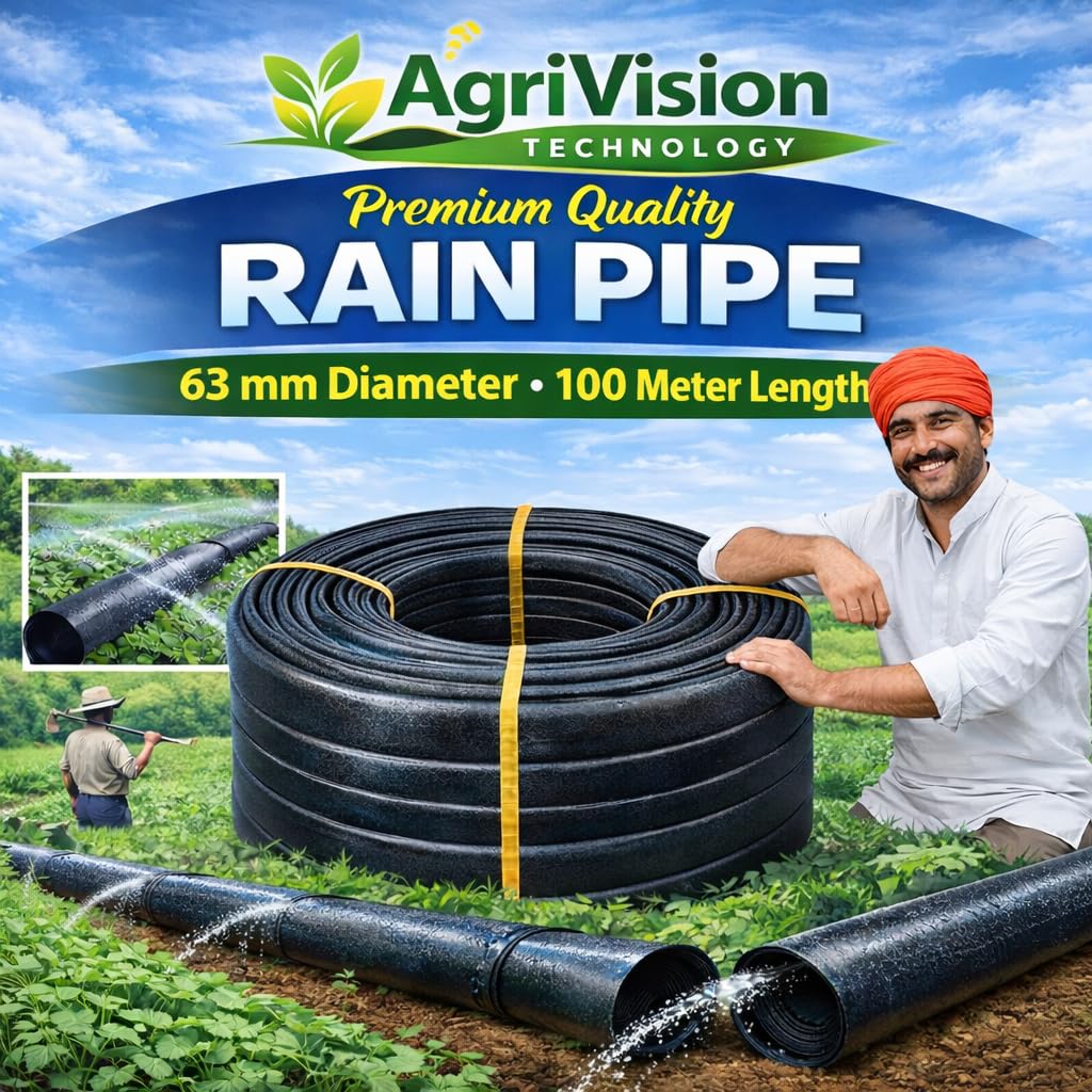 63 mm Diameter x 100 Meter Rain Pipe – Heavy Duty Flexible UV Resistant Irrigation Pipe for Farming, Garden & Crop Watering-image-46