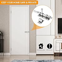 Vista 3 de Pestillo de puerta de perno deslizante, cerrojo de acero inoxidable 304 de 6.3 pulgadas con orificio de candado de 0.394 pulgadas, cerrojo de 0.55