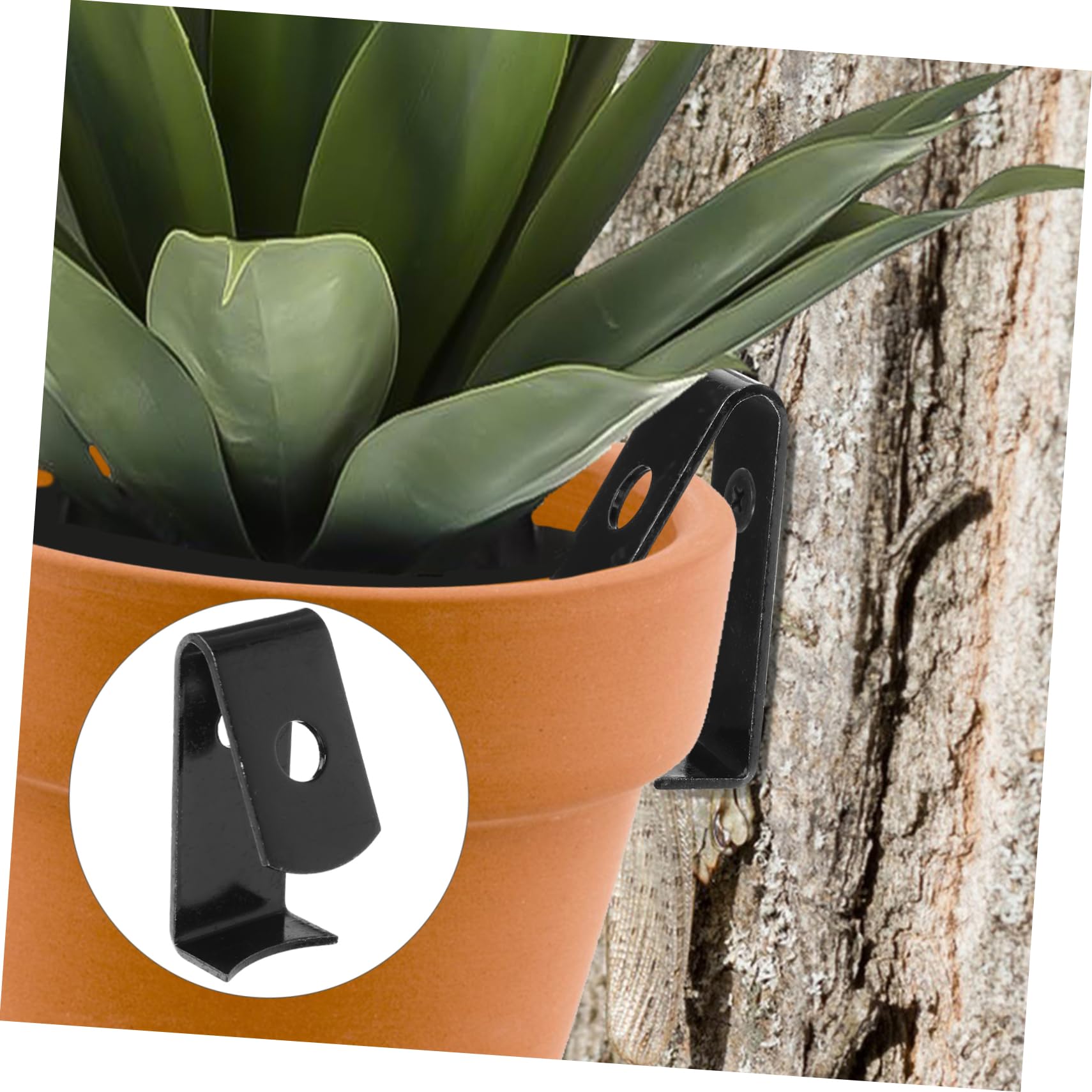 Ciieeo 2 Ensembles Crochets Pour Pots De Fleurs Crochets En Métal Clips Pour Pots De Fleurs Clips Pour Jardinières Supports Muraux En Métal Supports Muraux Pour Plantes 12 pièces * 2