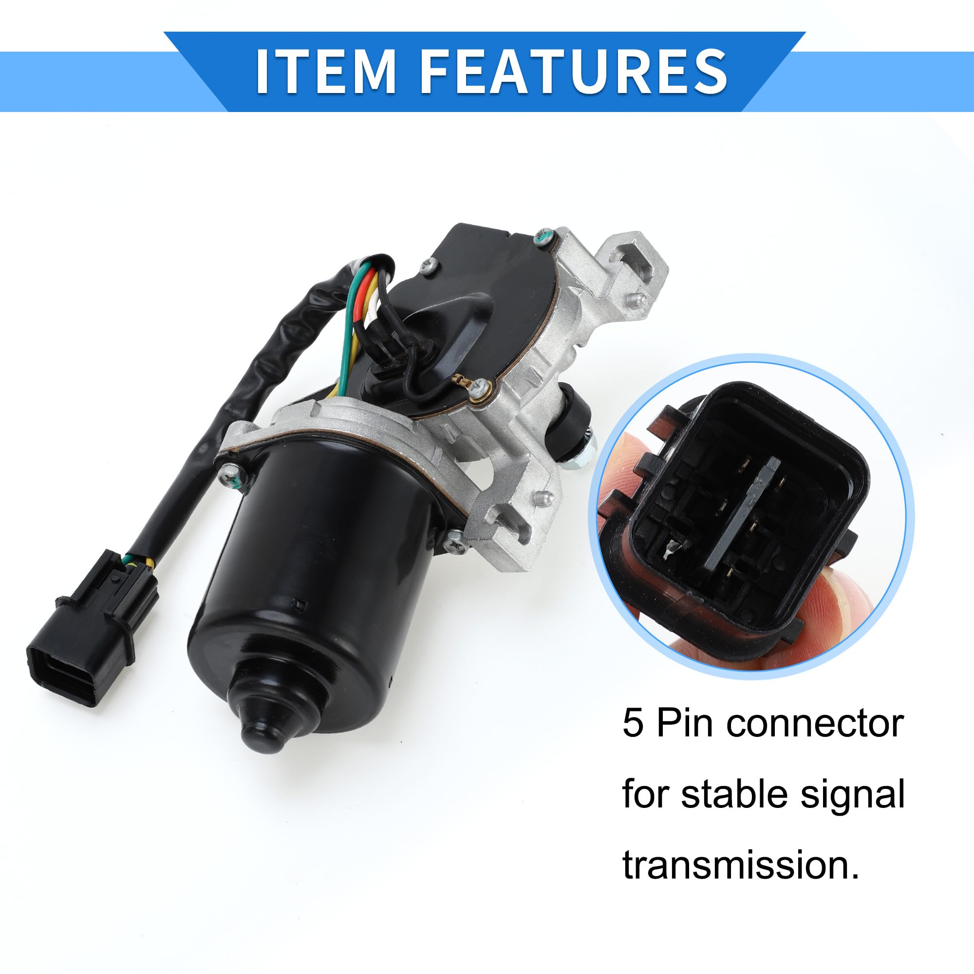 1 pezzo Motore Tergicristallo per Hyundai I20 PB PBT Hatchback 2008-2023 Motore Tergicristallo Anteriore Sostituzione 5 Pin