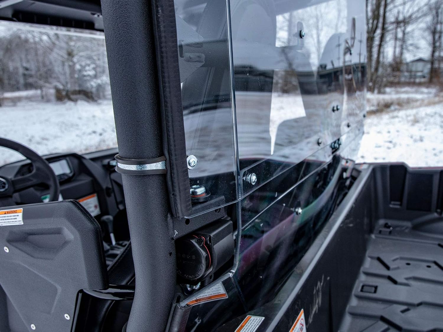 SuperATV Light Tint Rear Windshield for 2019-2020 Yamaha Wolverine X2 / X2 R-Spec / X2 R-Spec SE | 1/4" Thick Polycarbonate that is 250x Stronger Than Glass and 25x Stronger Than Acrylic | USA Made
