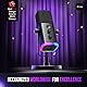 FIFINE XLR/USB Dynamic Microphone for Podcast Recording, PC Computer Gaming Streaming Mic with RGB Light, Mute Button, Headphones Jack, Desktop Stand, Vocal Mic for Singing YouTube-AmpliGame AM8 Product Image 2