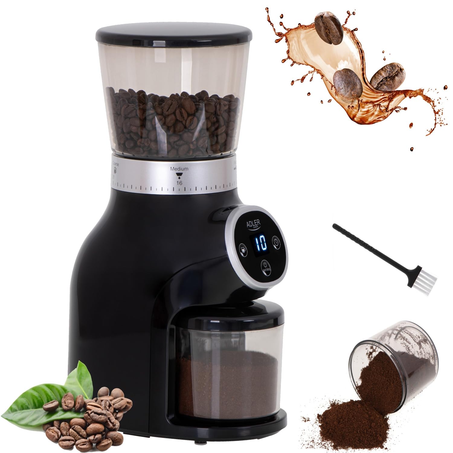 Adler AD 4450 Burr Coffee Grinder 300 W Electric Cone Grinder Grinder