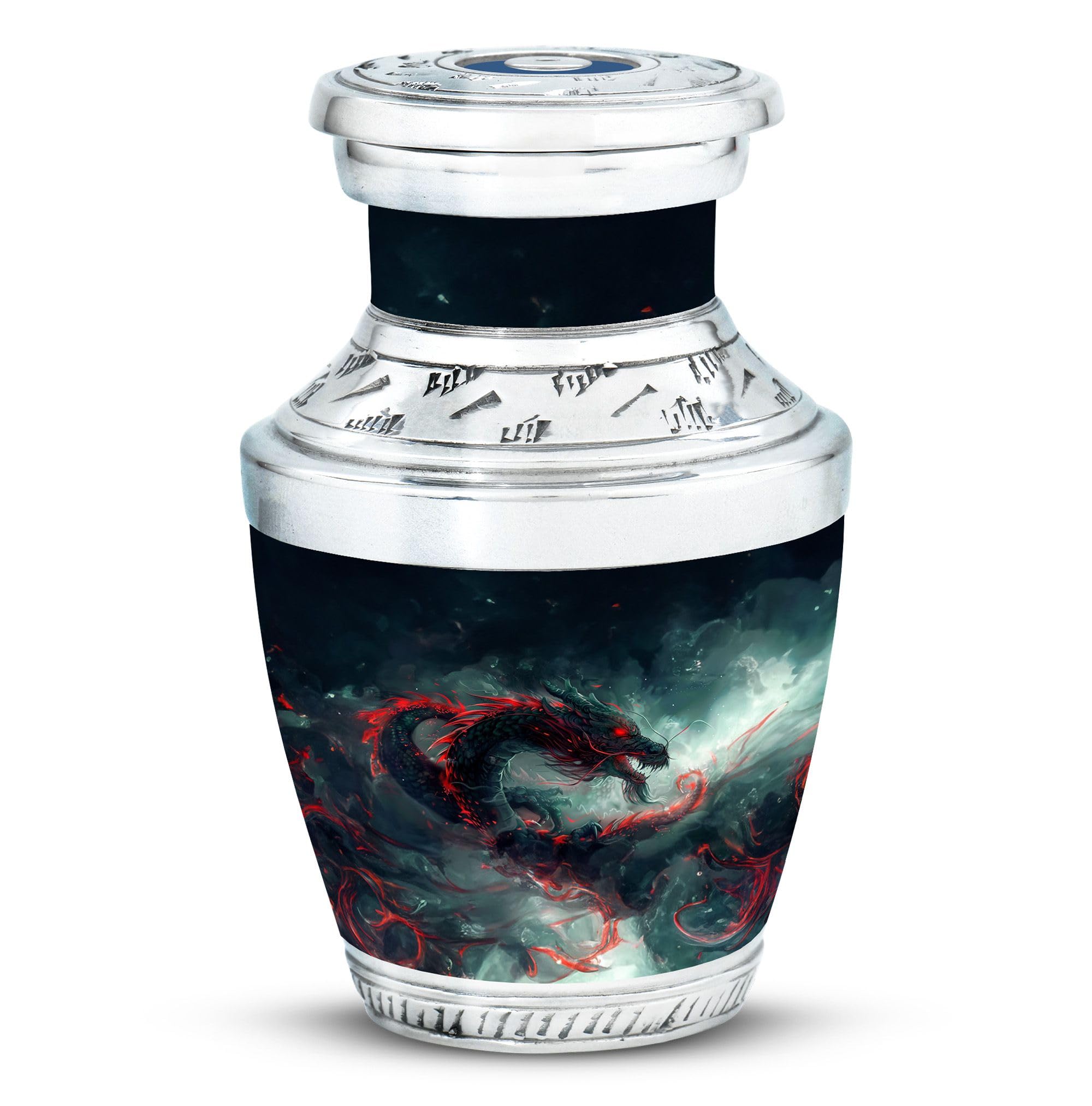 YATHABHISA Dragon Urn, Small Ashes Keepsake for Sister - Small Keepsake Urn for Mom & Dad Ashes - Cremation Urns for Adults Male & Female - Memorial Burial Urn - Decorative Urn - Pack of 1