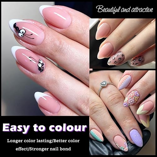 Miniatura 8 de 510 puntas de uñas cortas de almendra, punta de uñas de gel suave, uñas postizas de almendra, uñas artificiales, 15 tamaños, cobertura completa,