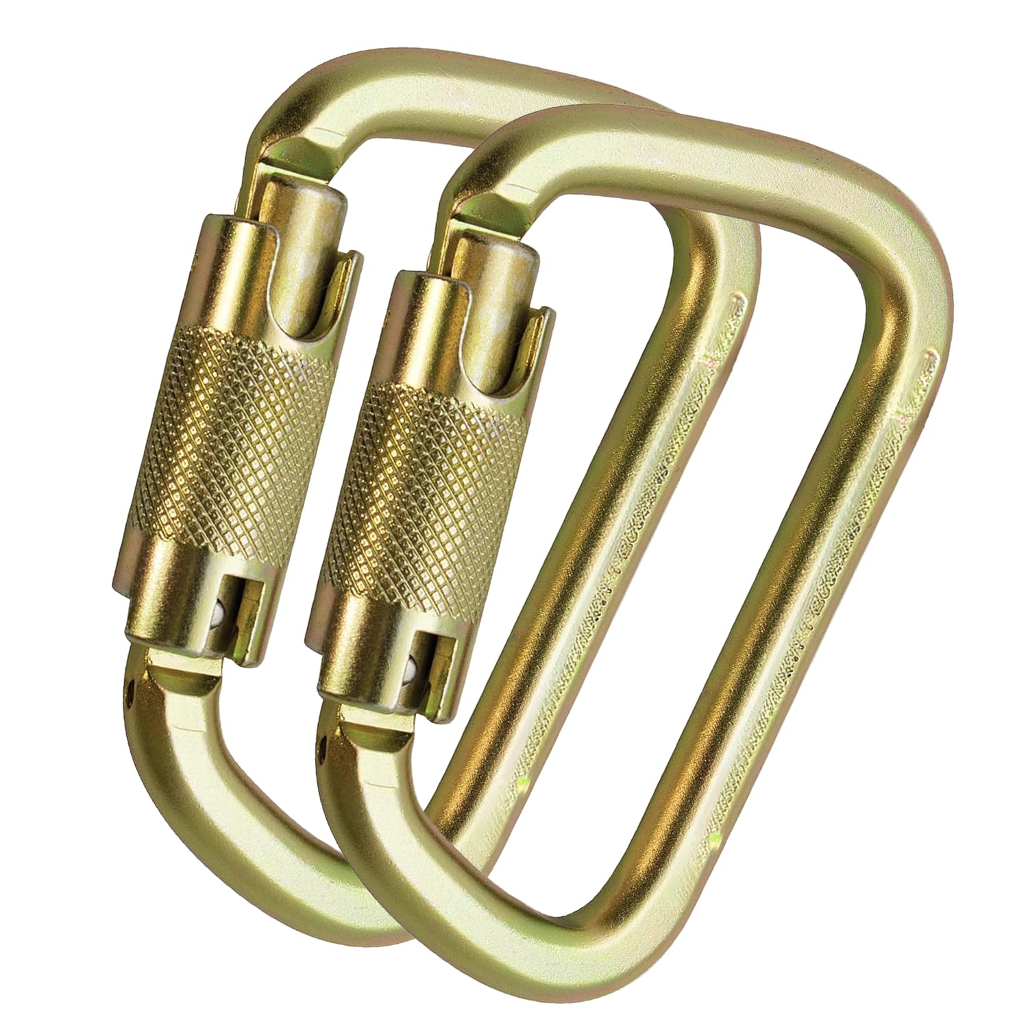 White Tech Heavy-Duty Climbing Carabiner 23KN Twist Auto Locking