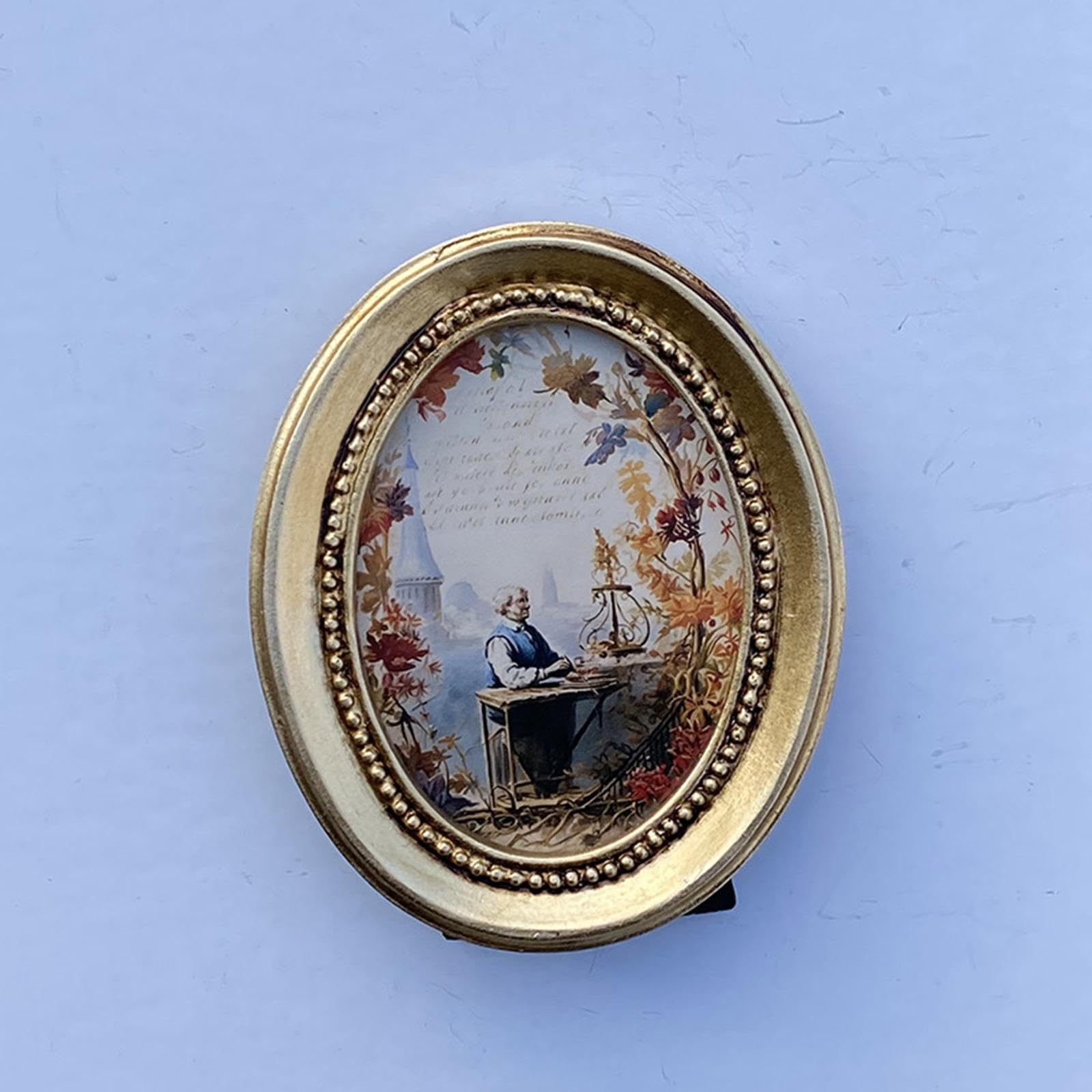 UJEAVETTE® Retro Photo Frame Resin Baroque Centerpiece Home Decor Antique Picture Frame