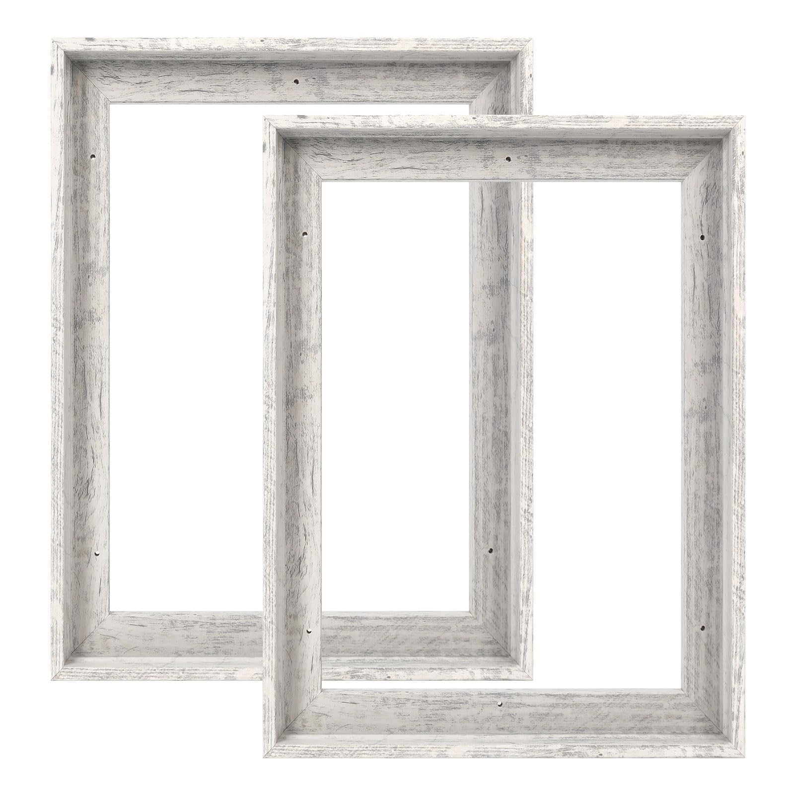 Photo 1 of FOLKOR Canvas Floater Frame for 16x20 Oil Paintings, 2 Pack Canvas Floating Frames with 0.9 Inch Deep for Art Prints Home Office Wall Decor Wedding Mother’s Day Christmas Gift (Distressed White)
