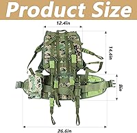 Vista 2 de Arnés de soporte para árboles, arnés ergonómico de seguridad de cazador de camuflaje, correas de transporte para mochila de soporte de árbol