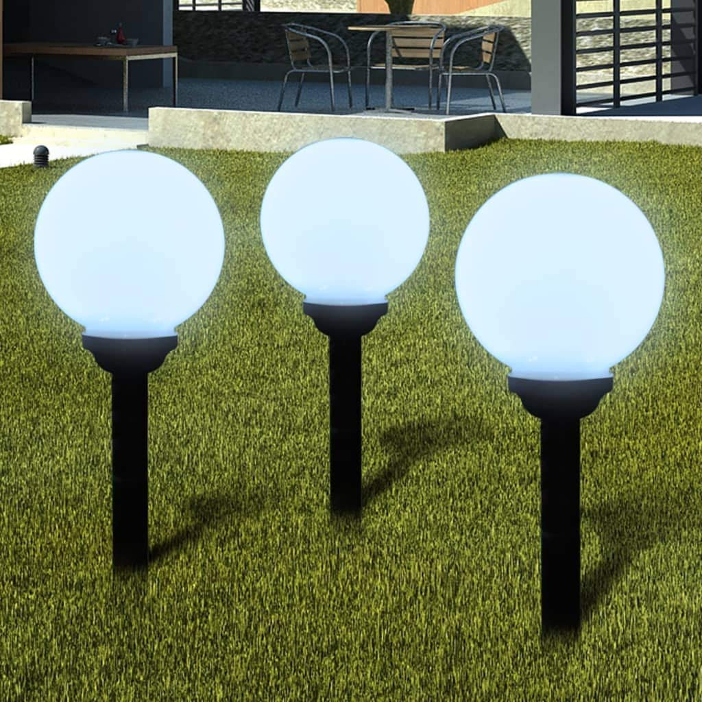 Tidyard 6 TLG.LED Solarlampen-Set 20 cm mit Erdspieß,Solar-Leuchten sind perfekt für Ihren Garten, Terrasse, Hof, Balkon,LED Solar-Kugelleuchte LED-Solarleuchten,Stromquelle: Sonnenenergie