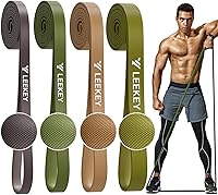 Vista 11 de LEEKEY Resistance Bands, Exercise Bands,Pull Up Assist Bands - Bands for Working Out,Band for Men and Women Fitness Training, Physical Therapy,Home