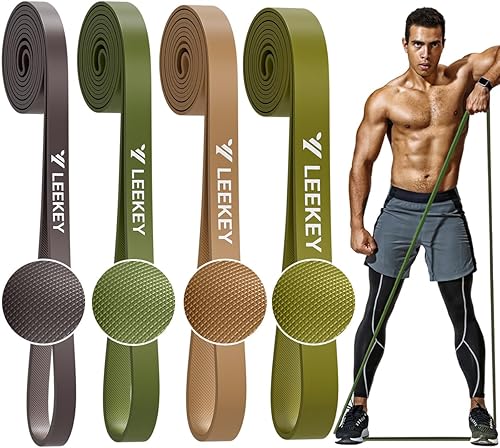 LEEKEY Resistance Bands, Exercise Bands with Handles,Pull Up Assist Bands - Bands for Working Out,Band for Men and Women Fitness Training, Physical