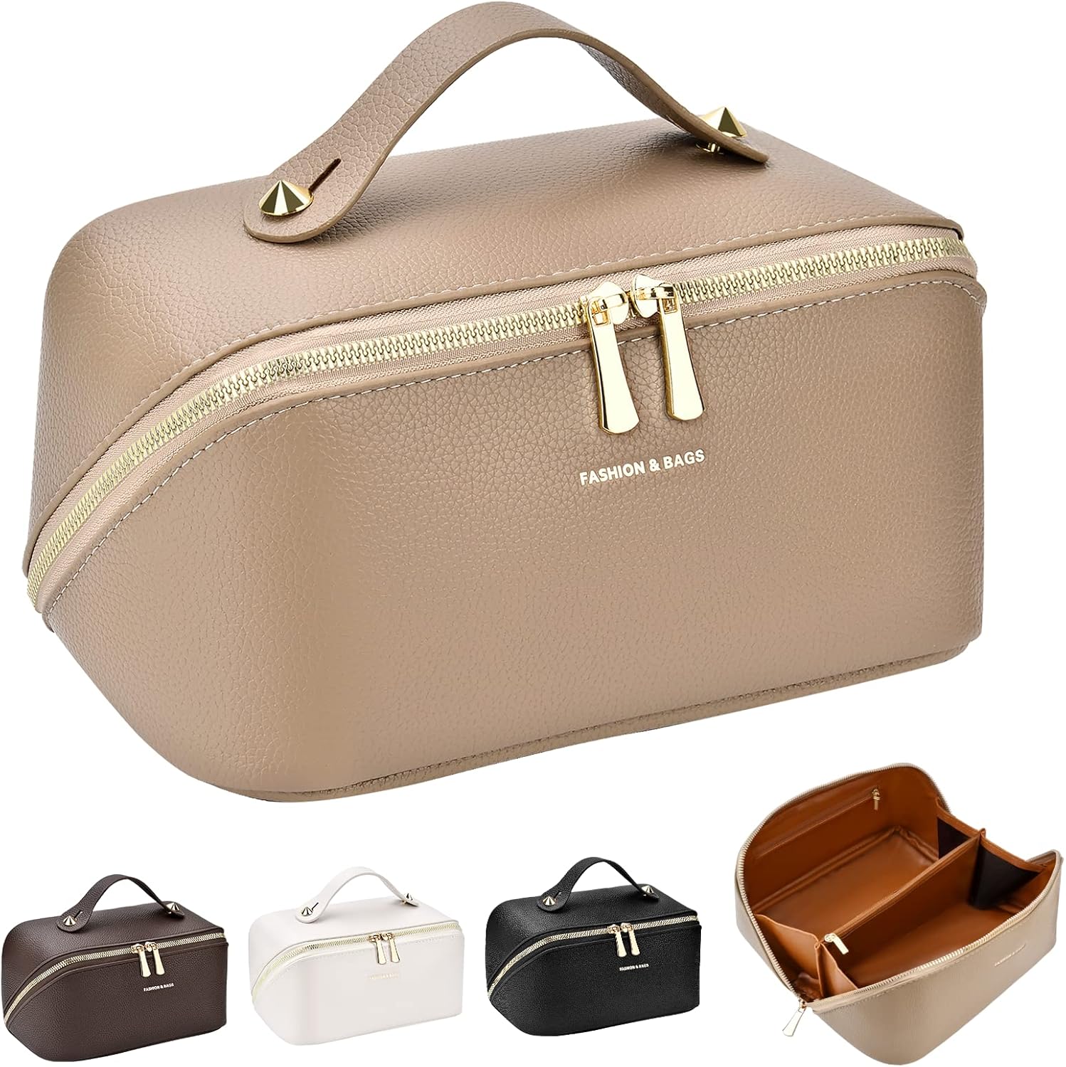 HUANLANG Makeup Bag Travel Large Capacity Travel Cosmetic Bag for Women