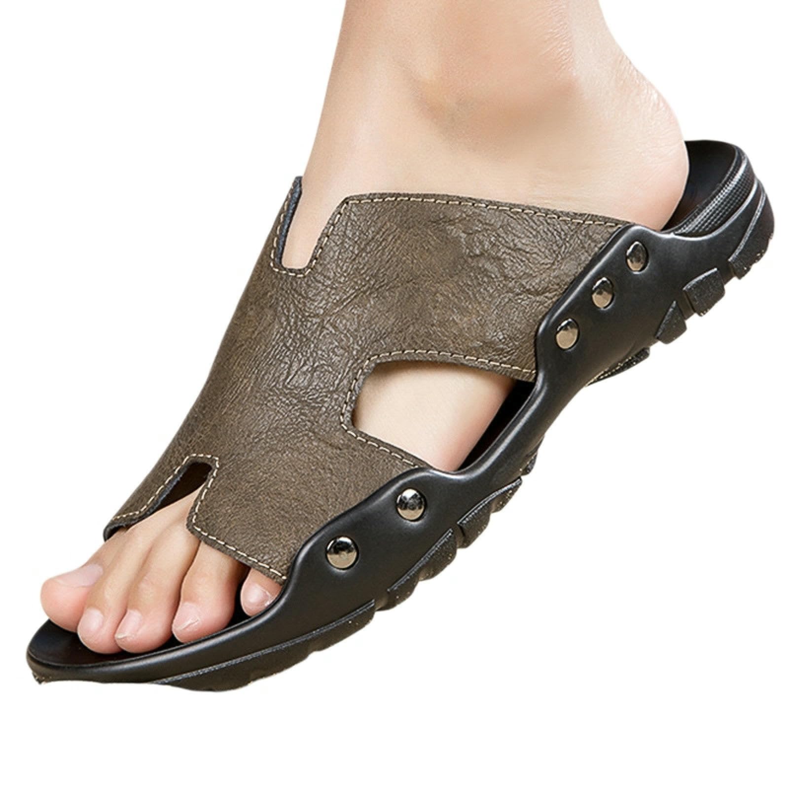 Pantuflas Sandalias De Verano Talla Grande para Hombre, Chanclas -negro-50