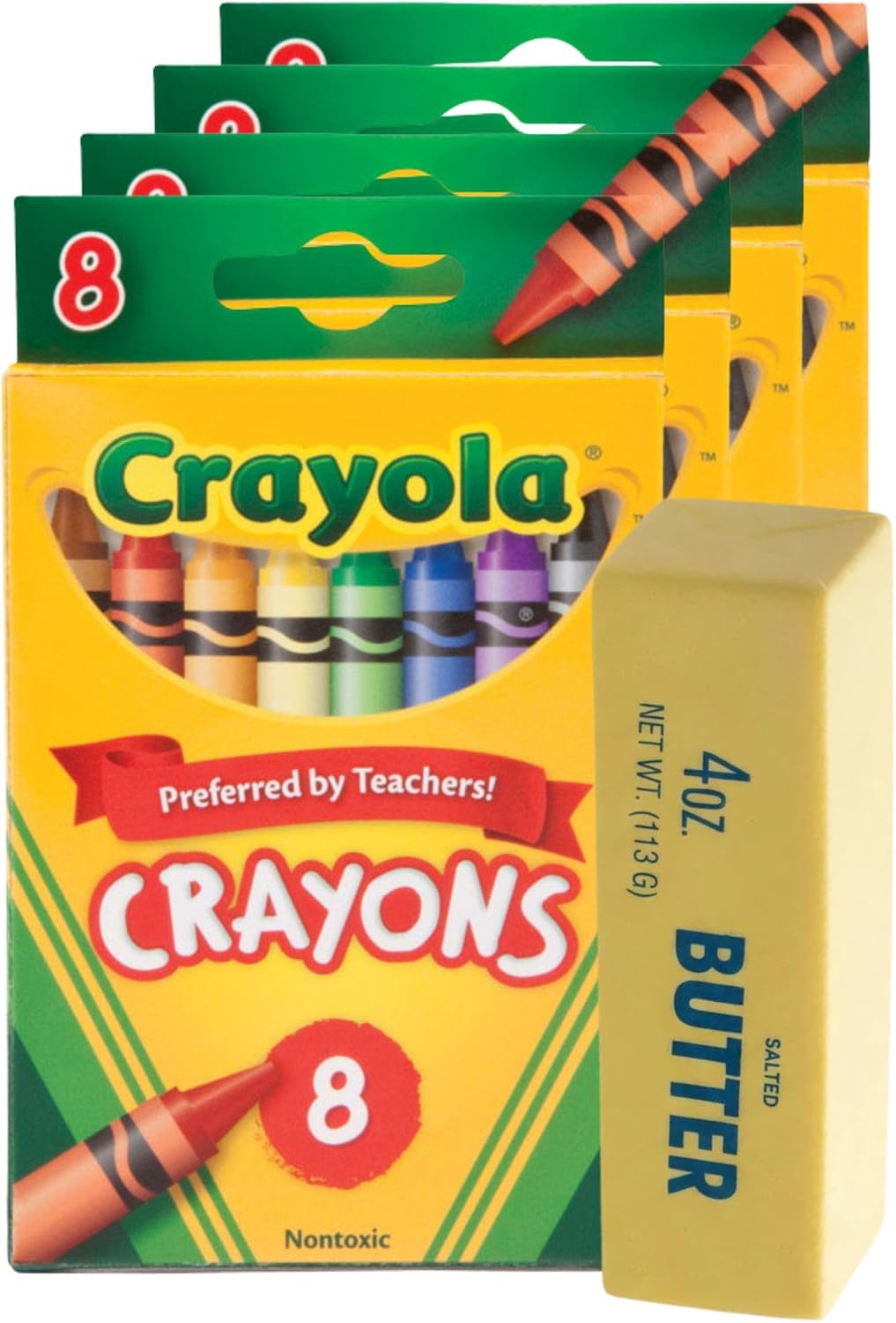 Crayola Assorted Color Crayons 8 pk (Pack of 4) – Crayola Crayons Bulk – Classroom Must Haves and School Supplies – Classroom Essentials for Kids with Squishy