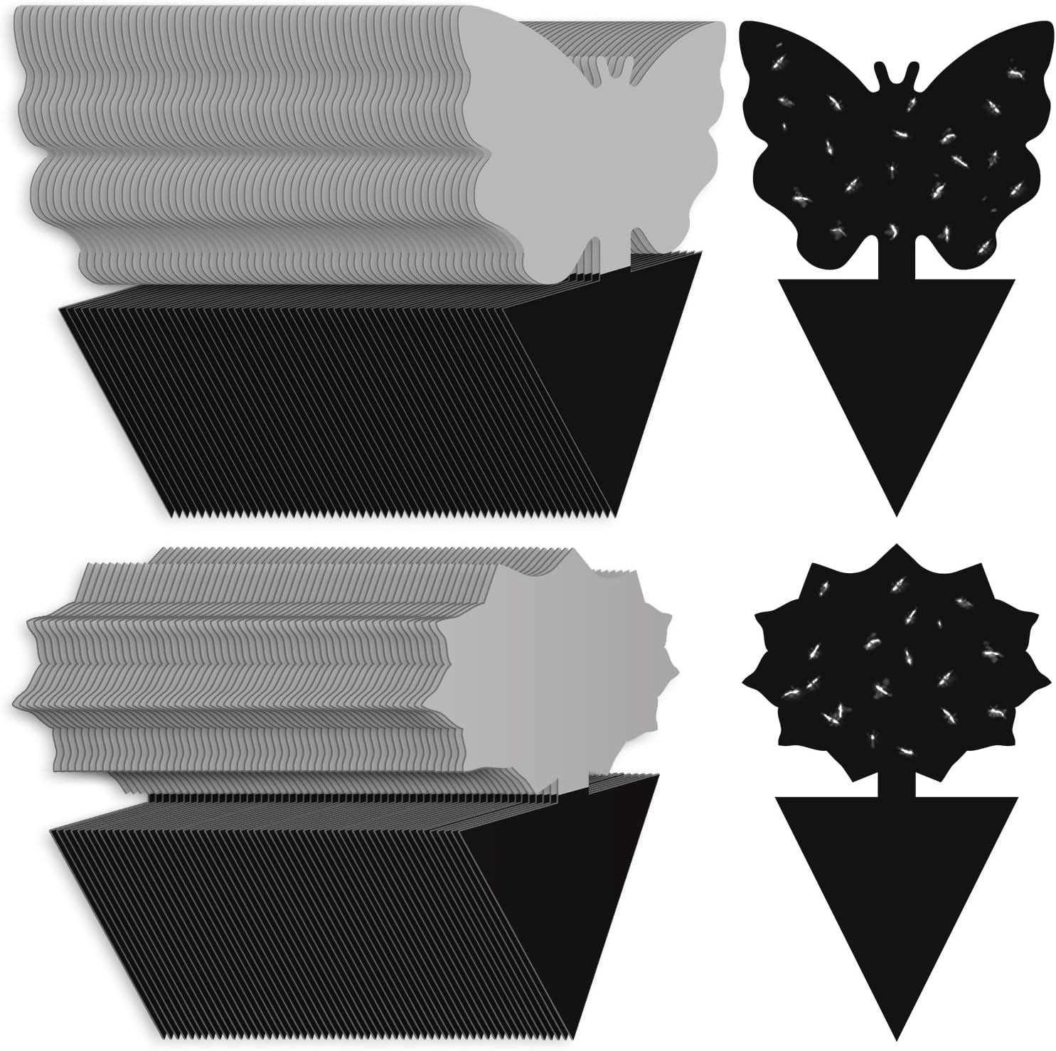 Landisun 120PCS Fruit Fly Traps Sticky Traps Fungus Gnat Traps Insect Bug Traps for Indoor Outdoor Kitchen Plants Whitefly Mosquitos Fungus Gnats Flying Insects