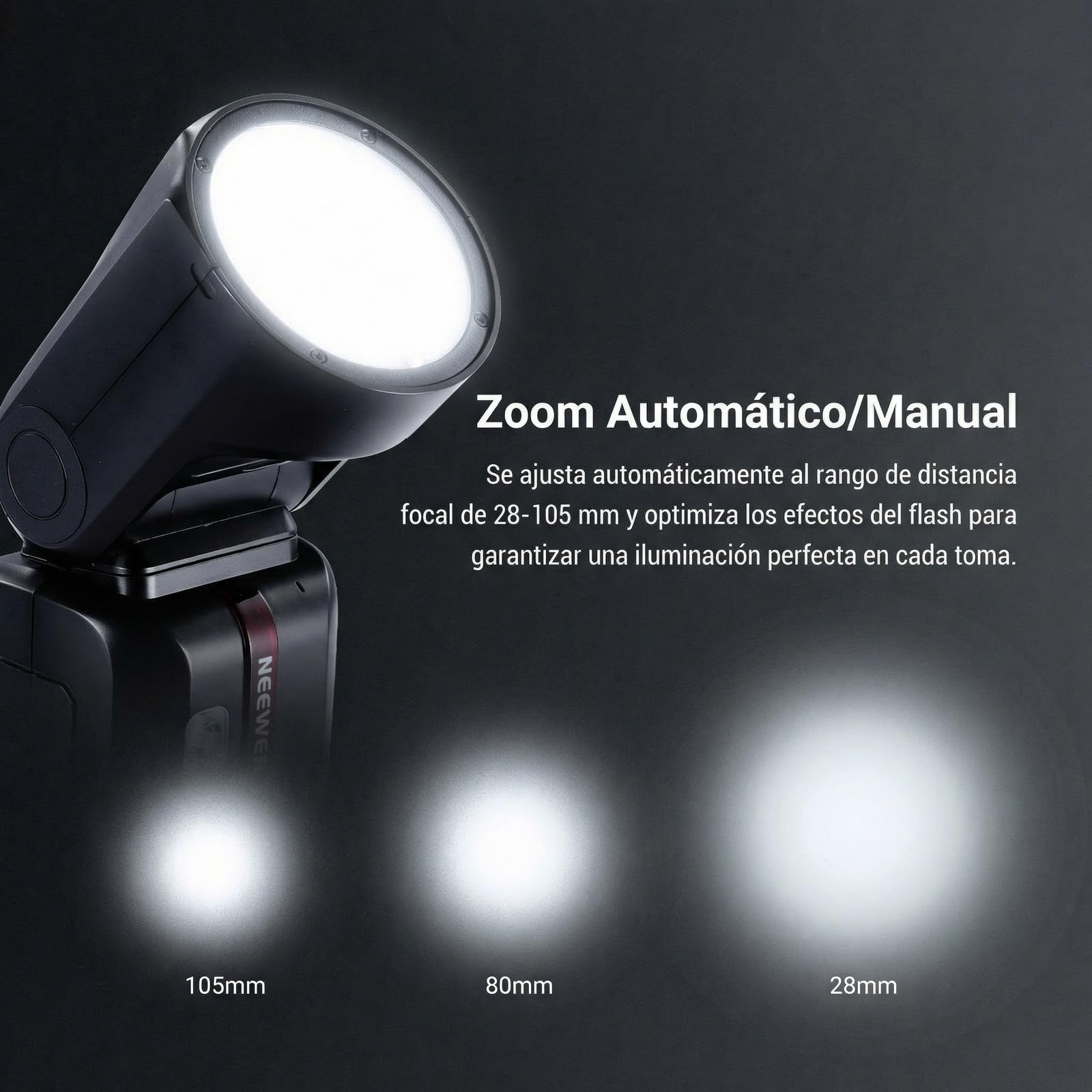 NEEWER Z2PRO-C 2,4G TTL Flash Speedlite de Cabeza Redonda Compatible con Canon, 76W 1/8000s HSS Luz para Fotografía de Cámara con Interfaz de Usuario Mejorada 2 Lámpara Modelado, TTL/M TCM Interruptor