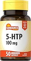 Vista 1 de Sundance 5-HTP 100mg 50 cápsulas 5 hidroxtriptófano Suplemento sin OMG y sin gluten
