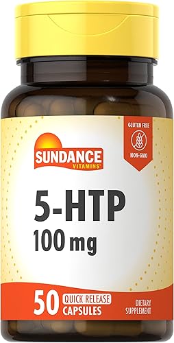 Sundance 5-HTP 100mg  50 cápsulas  5 hidroxtriptófano  Suplemento sin OMG y sin gluten