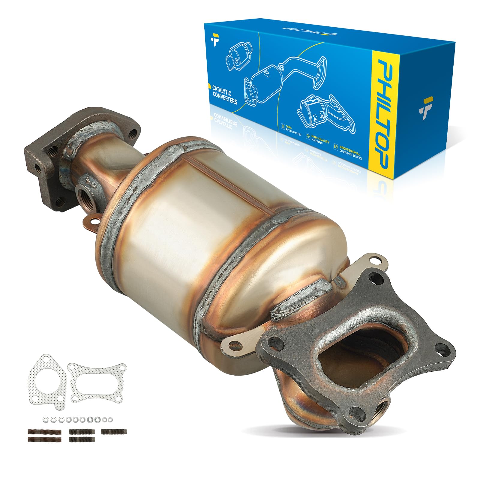 Front Right Catalytic Converter Replacement For Honda Accord, Pilot, Odyssey, Ridgeline, Accord Crosstour & Acura MDX, RDX, TLX, TSX, TL, ZDX, RL, 3.5L 3.7L Replace 16643 (EPA Compliant)
