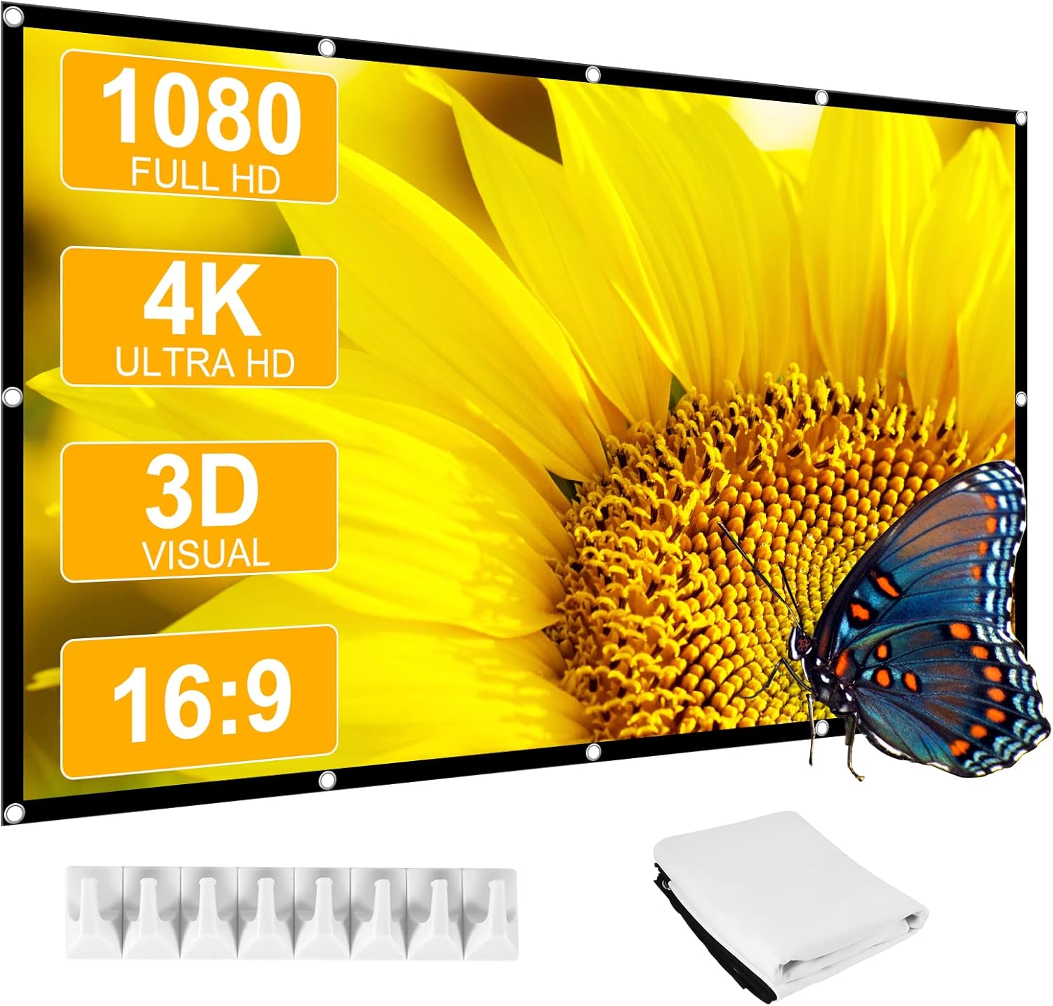 USSUNNY 1080P Native Projector Screen Amazon.co.uk Electronics & Photo