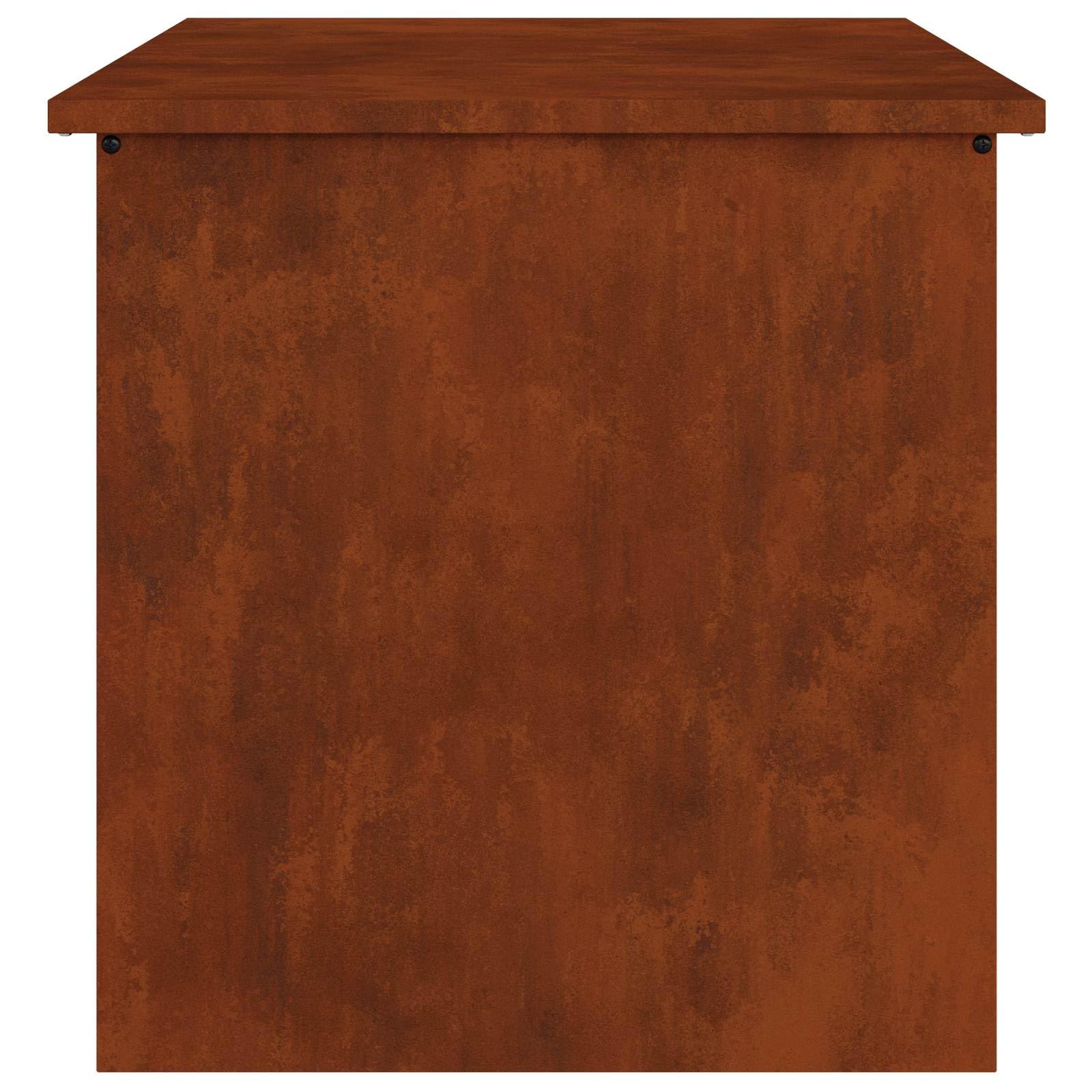 Contenitore industriale per esterni in acciaio inossidabile, 55 x 50,5 x 50 cm, resistente alle intemperie, con coperchio sollevatore a gas per un accesso sicuro e salvaspazio all'aperto.
