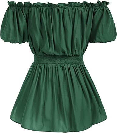 Scarlet Darkness Renaissance Bluse - Romantische Bauernbluse Mit Trompetenärmeln