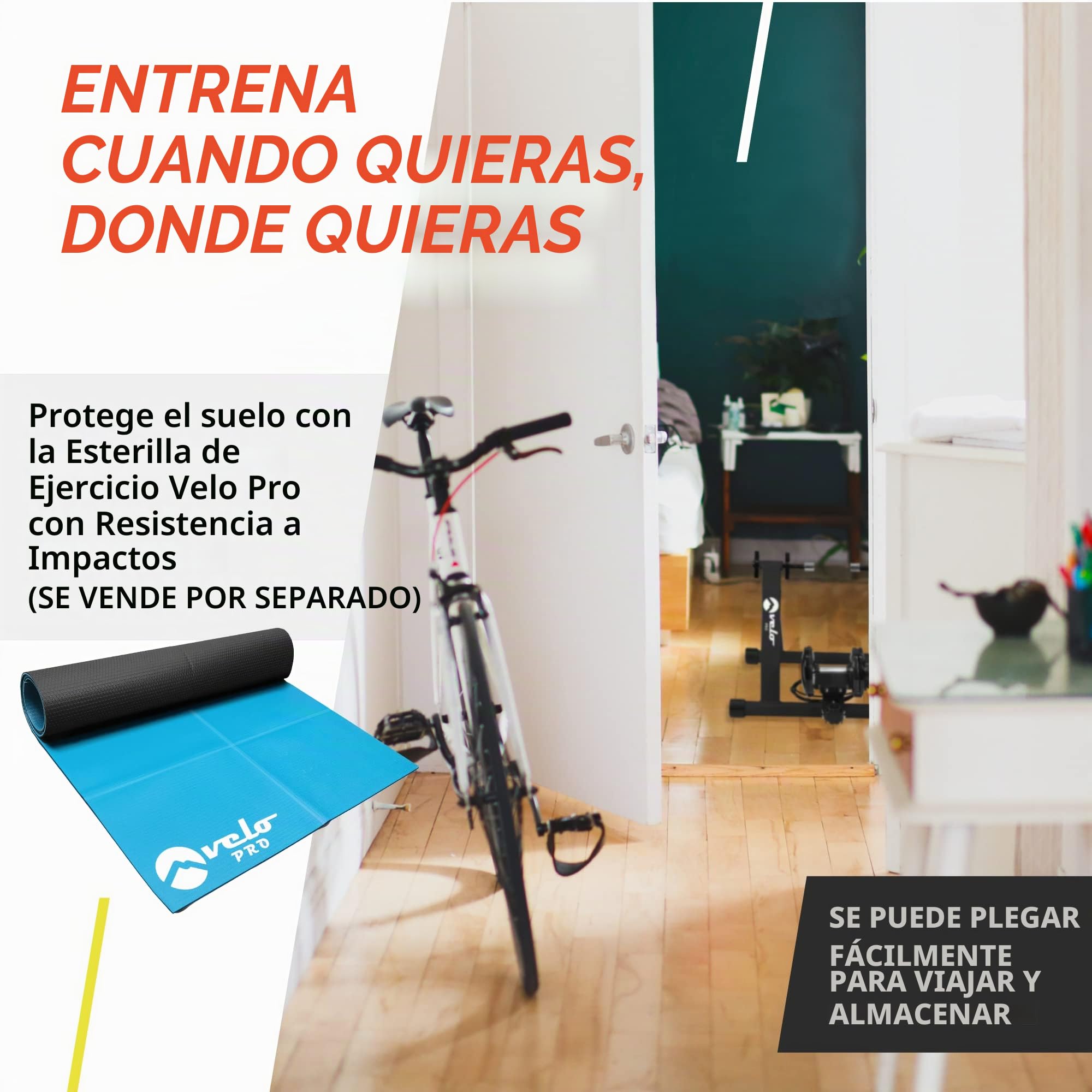 Rodillo Magnético Bicicleta para Entrenamiento de Bici de Carretera o Montaña al Interior de la Casa, 6 Niveles, Ruedas de 26 a 28 Pulgadas