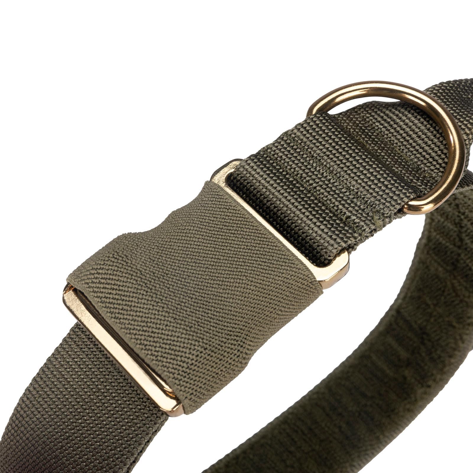 EXCELLENT ELITE SPANKER Milltary Adjustable Dog Collars Tactical Nylon Dog Collar Heavy Duty Dog Collar with Metal Buckle and Control Handle(Army Green) - Image 4
